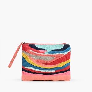 NWT America and Beyond handwoven colorful Chloe clutch